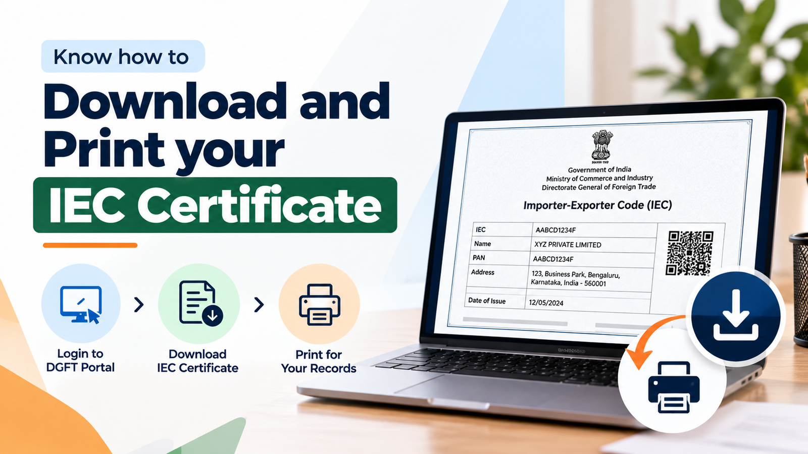 Know how to download and print your IEC certificate